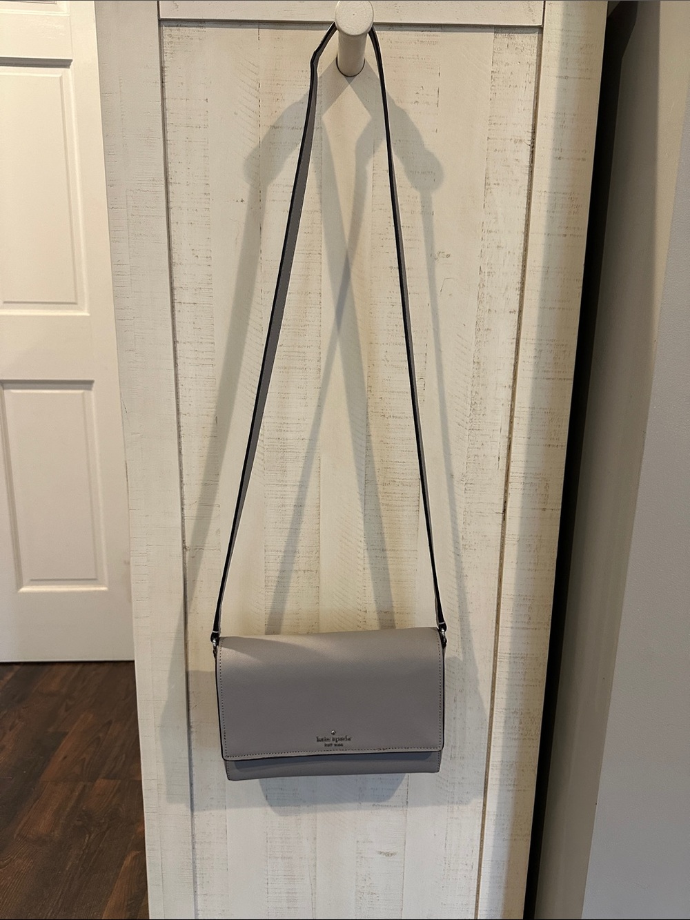 kate spade Light Gray Leather Crossbody Bag